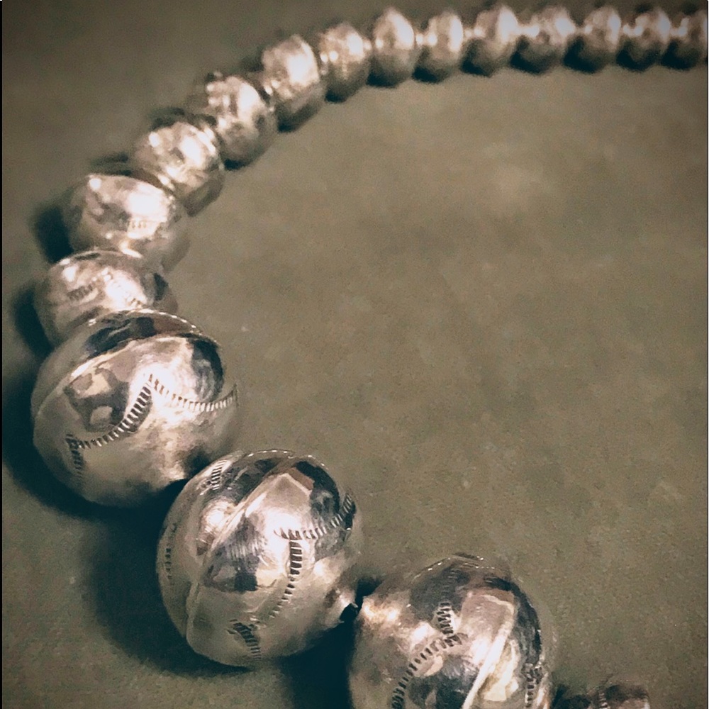 30” vintage Navajo pearls beaded necklace